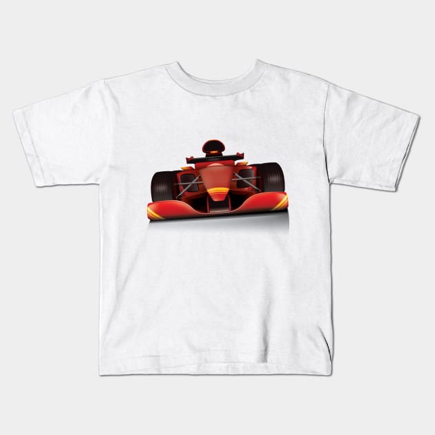 Red Sports Car Kids T-Shirt by nickemporium1